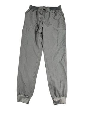Pandamed Scrubs Gray Jogger Pants With Drawstring Waist & Pockets Size S